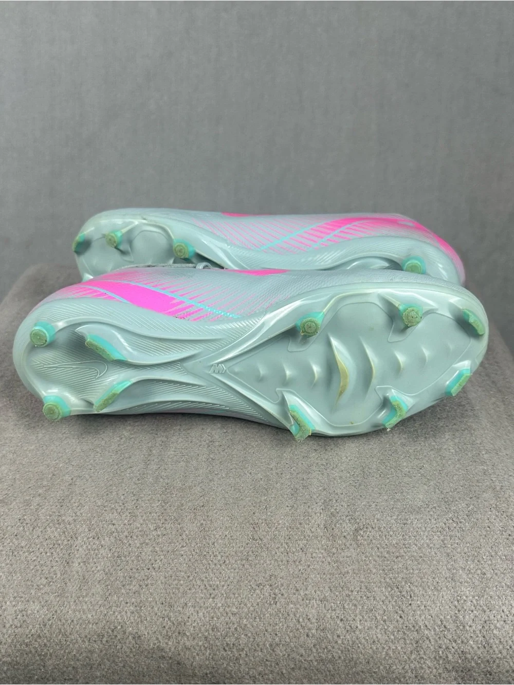 Nike Zoom Vapor 16 Academy FG/MG Ocean /Pink Cleats Unisex US Sz 5.5Y EU 38